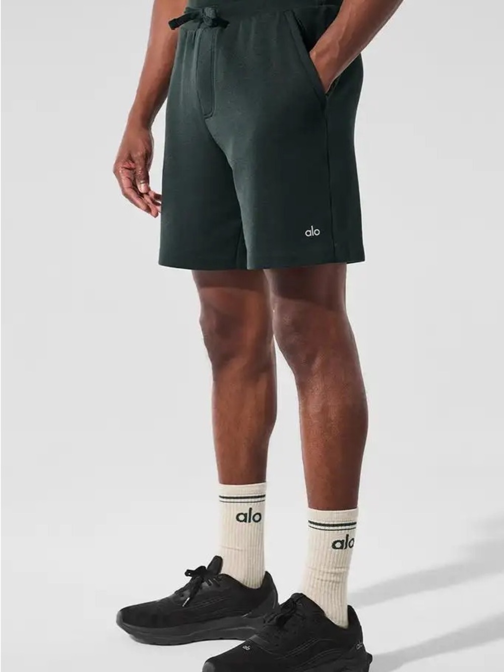 ALO Yoga Men's Deep Teal Athletic Drawstring Shorts